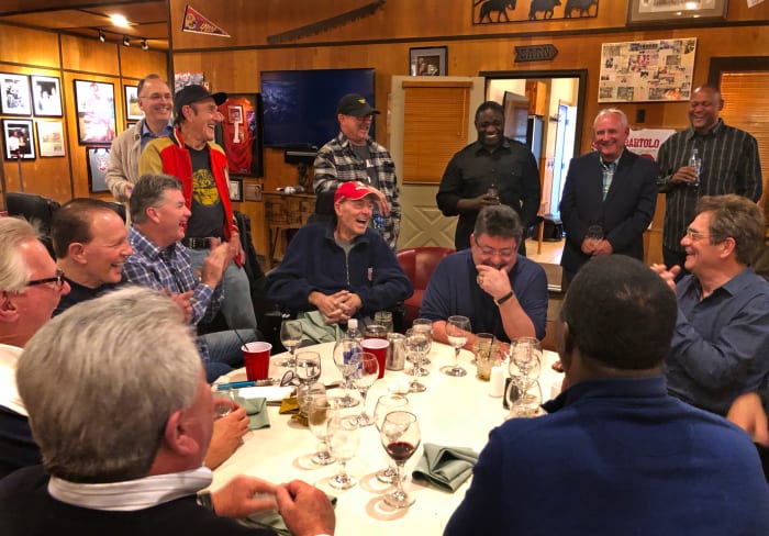 “The number of I love yous and hugs that were exchanged over three days—you understand the power of love and friendship and reminiscing.” At the Candy Bar Ranch in Whitefish, Mont.